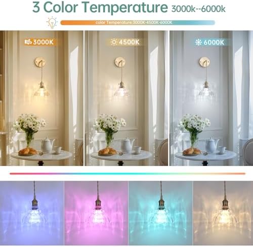 Shenmoyl Vintage Battery Operated wall sconces Set of 2, Wall Lamps - Image 3