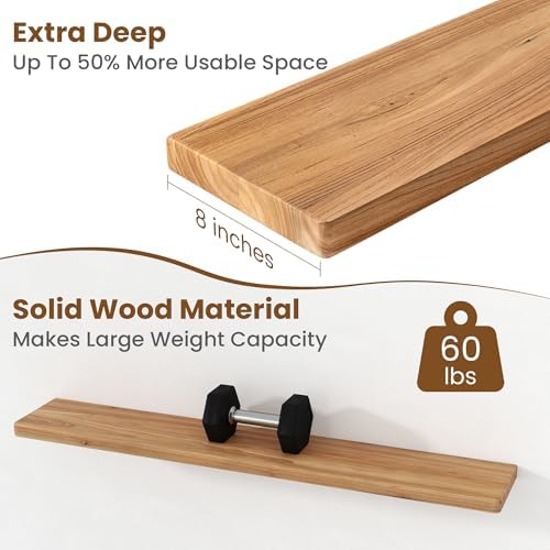Floating Shelves for Wall, Round Edge Wall Shelves - Image 5