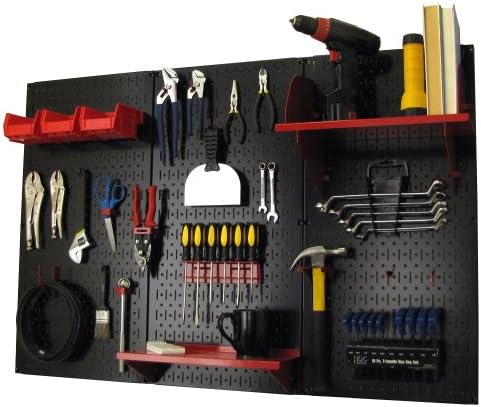 Wall Control Pegboard Organizer 4 ft. Metal Pegboard Standard Tool Storage Kit by Wall+Control