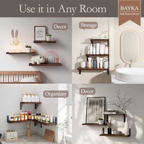 BAYKA Wall Mounted Floating Shelves - Image 3