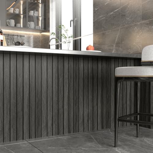 Wallercity 3D Wood Black/Grey Wall Panels Wood Slat Acoustic Panel - Image 2