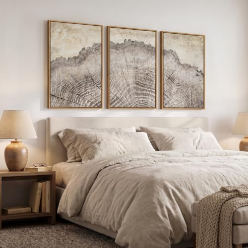 Large Framed Modern Farmhouse Tree Ring Wall Art - Image 2