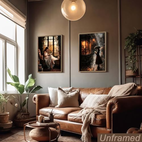 NCYEL Unframed 2Pcs Dark Academy Canvas Wall Art, 16x24 Inch - Image 6
