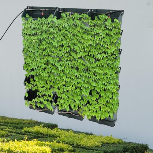 Self-Watering Wall-Mounted Planter, 18 Pots Wall Mounted Plastic Plant Grow Pot - Image 2