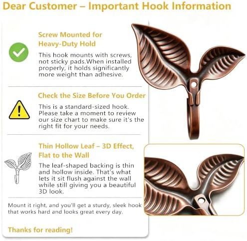 Decorative Wall Hooks 4 Pack, Metal Curtain Holdbacks - Image 4
