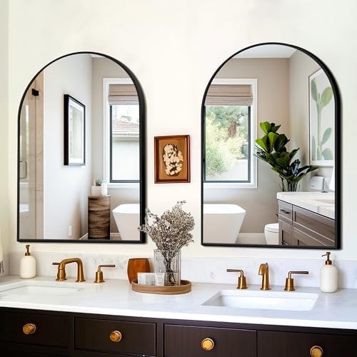 FICTOR 2 Pack 24" x 36" Arched Bathroom Vanity Mirror - Image 3