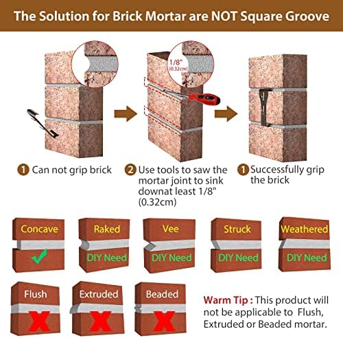 Brick Clips Fit Standard-size Bricks 2-1/4" to 2-3/8" High - Image 4