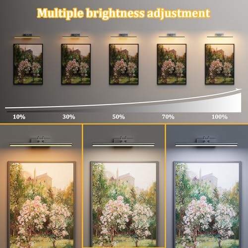 Battery Operated Picture Light for Wall, RF Remote Control - Image 6