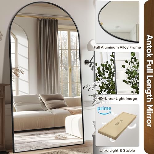 Antok 91" x46” Arched Full Length Mirror, Floor Mirror - Image 4