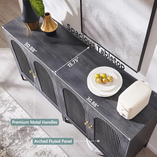 IFGET 61.75" W Modern Arch Sideboard Buffet Cabinet - Image 5