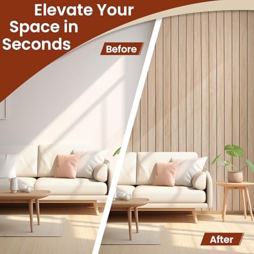 Thick Peel and Stick Slat Wall Panel Self-Adhesive 3D Wood Grain - Image 6