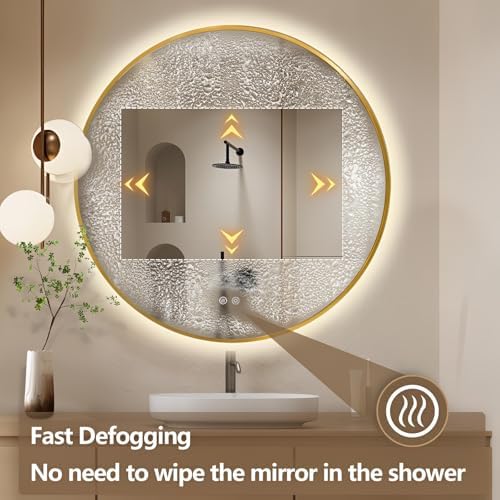 Niccy 36" Round LED Bathroom Backlit Mirror - Image 3