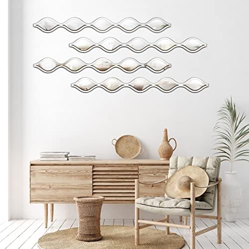 Qunclay 4 Pcs Teardrop Mirror Wall Art Decorative Mirror Wall Decor - Image 5