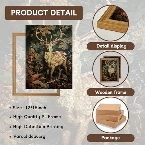 AKWISH Framed 3D Textured Vintage Wall Art - Image 5