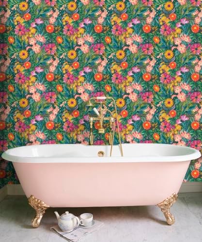 HAOKHOME Peel and Stick Wallpaper Floral Renter Friendly Wall Paper - Image 3
