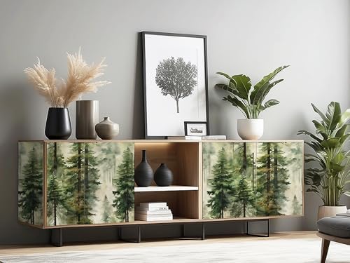 HAOKHOME Forest Wallpaper Peel and Stick Tree Green Woodland 17.3in x32.8ft - Image 5