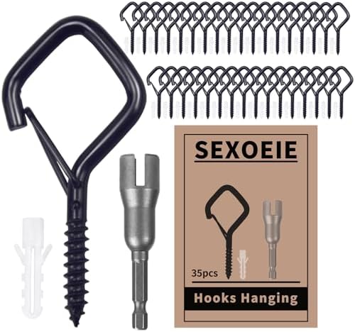 35 PCS Eye Screw Hooks for Hanging Heavy Duty by Unknown