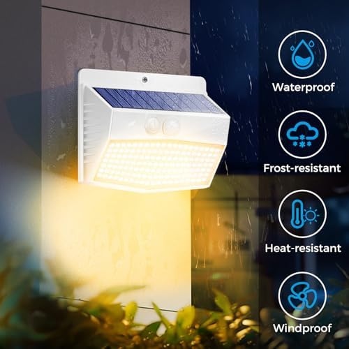 Peasur 2 Pack Solar Motion Sensor Lights Outdoor Waterproof - Image 4