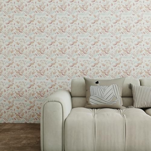 Vinjiasin Tropical Bird & Leaf Wallpaper, Boho Neutral Tone Contact Paper - Image 4