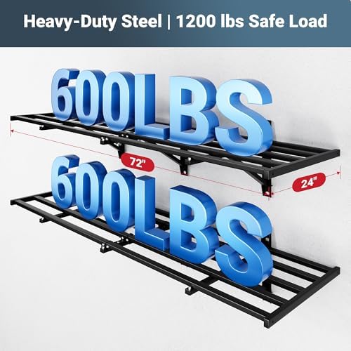 FLEXIMOUNTS 4-Pack 2x6ft Garage Wall Shelving - Image 3