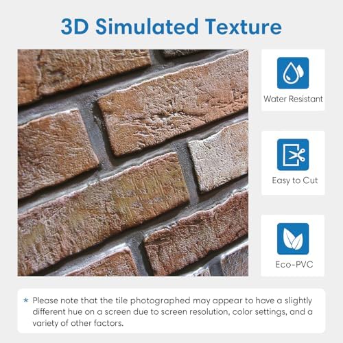COMSTICKC 3D Peel and Stick Faux Brick Wall Panels, Ultra-Light - Image 5