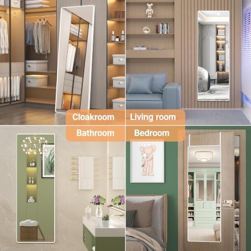 Hasipu Door Mirror Full Length, 56 x 16 Inch Full Body Wall Mirror Over The - Image 2