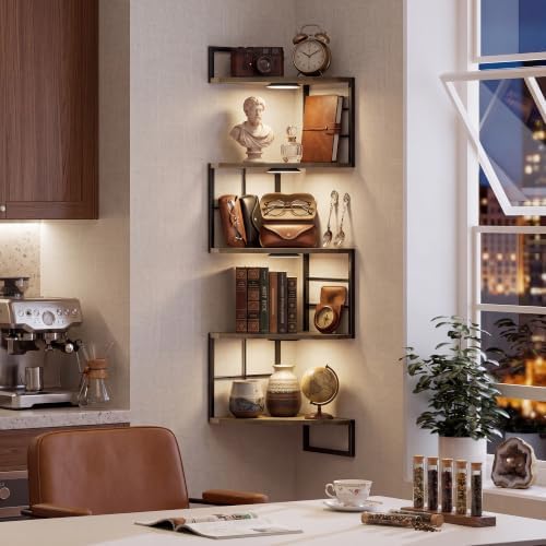 Corner Floating Shelves with Lights - Image 6