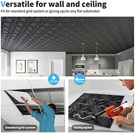 Art3d Decorative PVC Drop Ceiling Tiles, 2 x 2 ft - Image 6