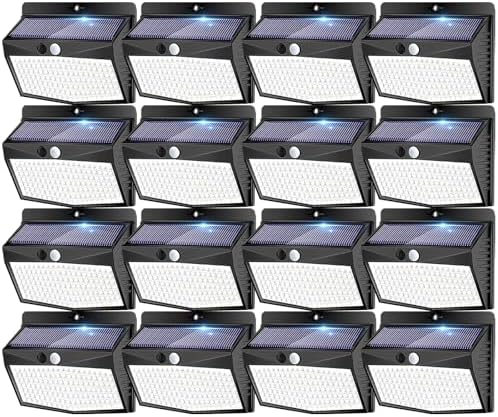 Peasur 16 Pack Solar Motion Sensor Lights Outdoor Waterproof by Peasur