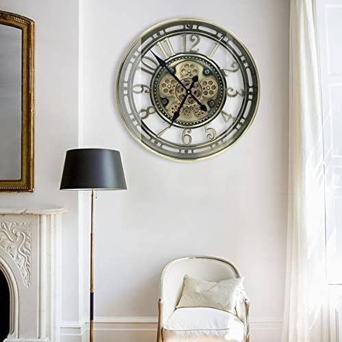 Real Moving Gears Wall Clock Large Modern Metal Clocks - Image 4