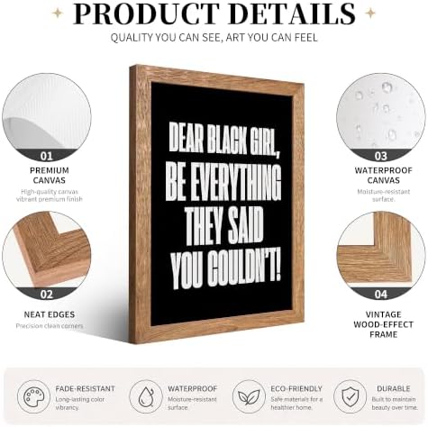 Golden Framed Be Everything They Said You Couldn't Motivational Canvas Wall Art - Image 2