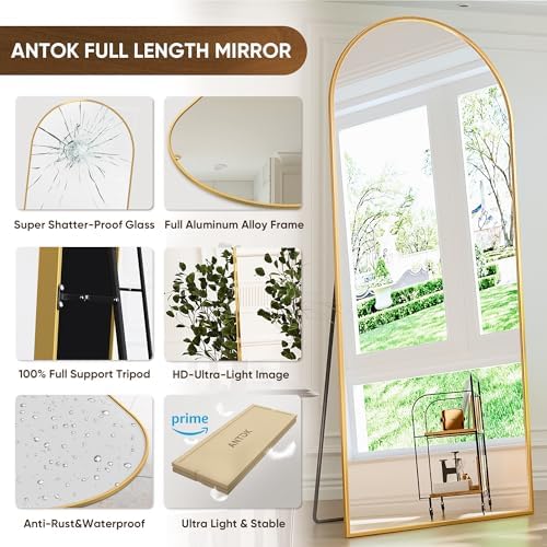 Antok 71" x28” Arched Full Length Mirror - Image 5