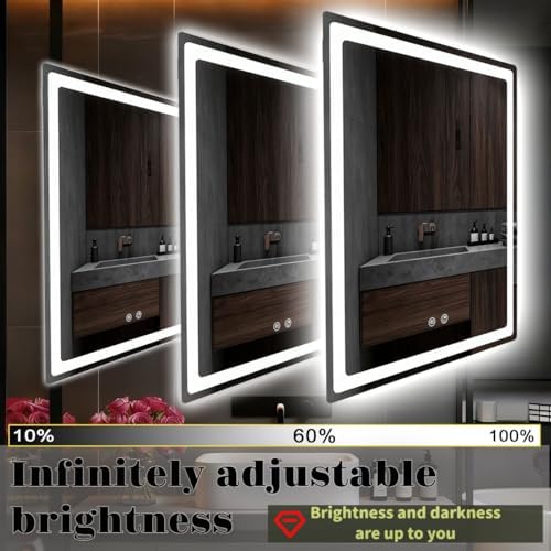 LTFUUAI 24"X32" LED Bathroom Mirror - Image 3