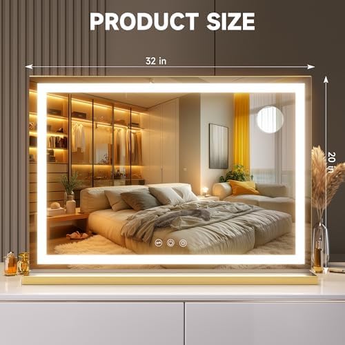 Hasipu Vanity Mirror with Lights, Lighted Makeup Mirror with Dimmable 3 Modes - Image 2