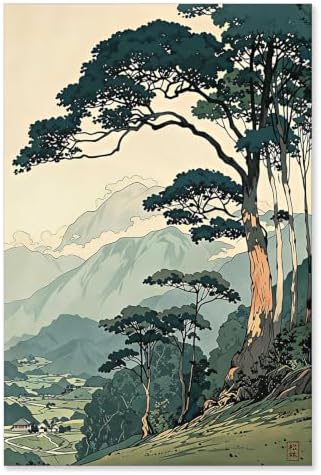 Unframed Pine Mountain Landscape Canvas Wall Art 12x16in by Unknown