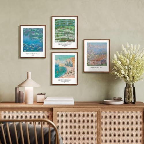 EVOLE HOME - Claude Monet Giclée Art Print Set of 4 Unframed 11x14 Inch - Image 2