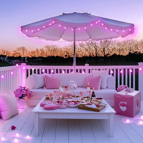 JMEXSUSS 33FT 100 LED Pink Globe String Lights Battery Operated 8 Modes - Image 3