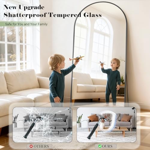 Full Body Mirror 26x71 inch Arched Full Length Mirror - Image 4