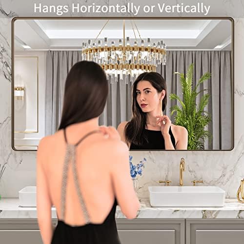 LOAAO 60"X36" Bronze Bathroom Mirror - Image 2