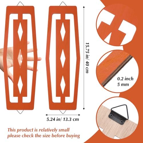 CroBlissful 2 Pcs Modern Mid Century Wall Art Wood - Image 2