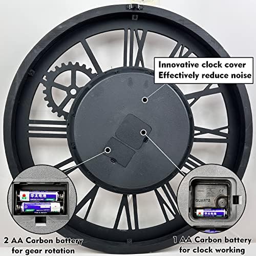 The B-Style Large Wall Clock 24 inch Gray and White - Image 3