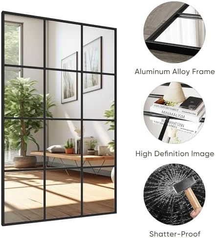 Suidia Wall Mirror, Metal Framed Wall Decor Wall-Mounted Mirrors - Image 5