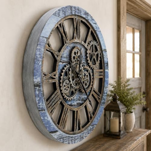 The B-Style Large Wall Clock 24 inch Aqua Green - Image 2