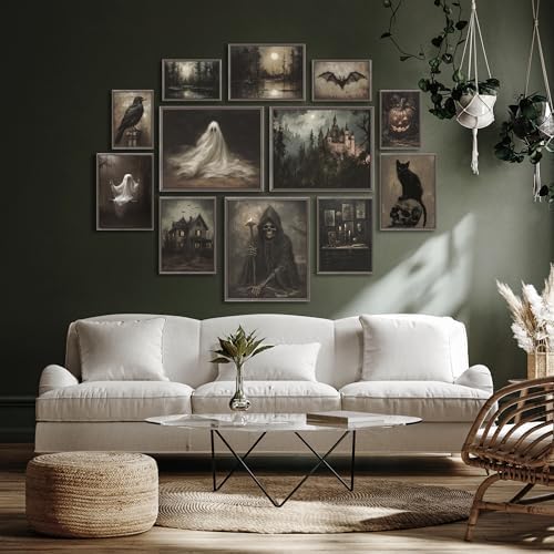 12 Pcs Gothic Halloween Wall Art - Image 3
