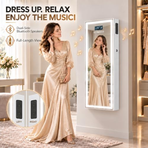 LED Mirror Jewelry Cabinet, Full Length Mirror - Image 3