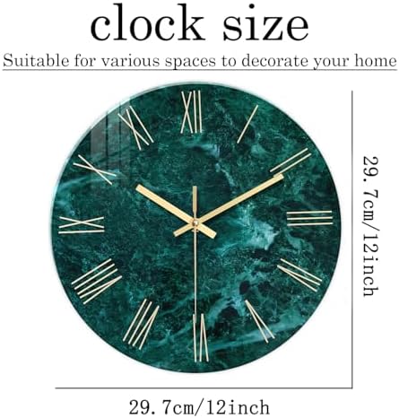Teal Glass Wall Clock Battery Operated 16 Inch - Image 5