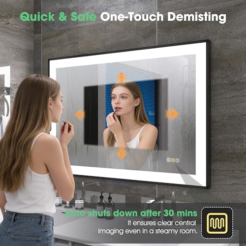S·BAGNO 40" x 28" LED Bathroom Mirror - Image 2