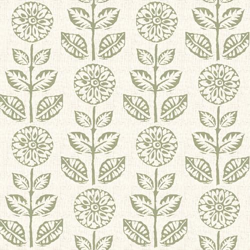 Wudnaye Floral Wallpaper Peel and Stick Boho Contact Paper 17.7in×118in by Wudnaye