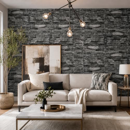 3D Wall Panels Peel and Stick Faux Foam Brick Wallpaper Covering - Image 4