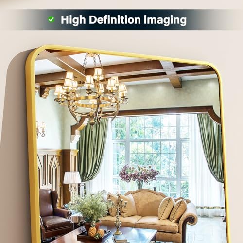 64"x21" Full Length Mirror, Full Body Rounded Corner Rectangle Mirrors - Image 6
